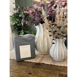 Queen 400 Thread Count Percale Sheet Set Mineral Blue - Casaluna NEW